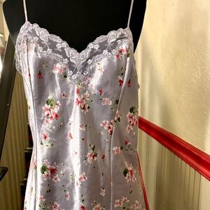 Lavender Floral Print, Victoria’s Secret, Slip Dress, Lace Detail